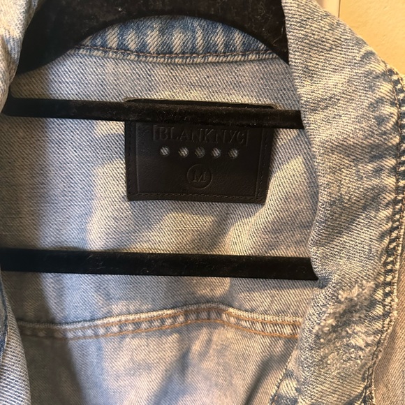 Blank NYC Light Wash Fringe Denim Jacket - Picture 4 of 4